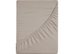 Spannbettlaken CASATEX "Jersey-Elasthan", braun (espresso), 1 Stk., Jersey, 180-200x200-220 25cm, Jersey, Obermaterial: 96% Baumwolle, 4% Elasthan, Bettlaken, Spannbettlaken, mit Elasthan