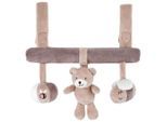 Patinio Babyschalenmobile Honey , Braun, Creme, Beige , Textil , 28 cm , unisex , EN 71 , Geräuscheffekte, Klettbefestigung, Rassel, abnehmbaren