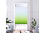 Plissee K-HOME "Farbverlauf Sunrise", weiß (grün, weiß), B:90cm H:130cm, Obermaterial: 100% Polyester, Plissees