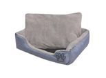 VidaXL Hundebett mit gepolstertem Kissen Grau 48 cm, 48 cm, 18 cm