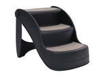 VidaXL Hundetreppe mit 3 Stufen (klappbar) schwarz