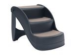 VidaXL Hundetreppe mit 3 Stufen (klappbar) dunkelgrau