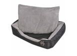 VidaXL Hundebett mit gepolstertem Kissen Schwarz/Grau 58 cm, 58 cm, 19 cm
