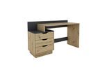 byLIVING Schreibtisch BELFAST, Breite 138 cm, Artisan Eiche/anthrazit