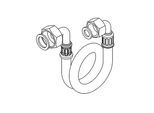 KWC Aquarotter Schlauch, G3/4xG1/2, 250 mm, DN8, S-Form, 2000109403, 2000109403 2000109403
