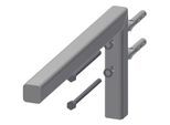 KWC Aquarotter Konsole, VARIUS, Edelstahl, 30x170x370 mm, für WT aus MIRANIT, 2030051321 2030051321