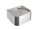 KWC Aquarotter Wandtrinkbrunnen, ANIMA, Edelstahl, 310x135x264 mm, 2 Hahnlöcher, 213.0649.013 213.0649.013