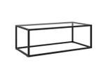 vidaXL Couchtisch Schwarz mit Hartglas 100x50x35 cm
