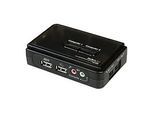 StarTech.com 2 Port USB KVM Switch Kit mit Audio und Kabeln - 2-fach USB VGA Desktop Umschalter inkl. Kabel - KVM-/Audio-Switch - 2 Anschlüsse