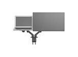 Vision VFM-DAD/4 - Befestigungskit - einstellbarer Arm - für 2 LCD-Displays oder LCD-Display und Notebook/Tablet - Aluminium, Stahl - mattschwarz