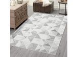 Teppich CARPET CITY "ANTIK231", grau, B:160cm H:10mm L:230cm, Polyester, Teppiche, Teppich, Kurzflor, 3D-Optik, Klassisch-Modern für Wohnzimmer, Schlafzimmer