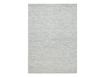 Wollteppich THEKO "Trondheim PO-502", grau, B:160cm H:10mm L:230cm, Schurwolle, Teppiche, Handweb Teppich, Flachgewebe, reine Wolle, handgewebt, Rauten Muster