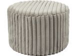 Polsterhocker SALESFEVER "Komfortabler Polsterhocker", grau (hellgrau), B:55cm H:38cm T:55cm, Kunstfell-Strick (100% Polyester), Hocker, Polsterhocker, Bezugstoff Oeko-Tex zertifiziert und PFC-frei