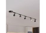 Schienensystem Lumaro, Spots,5-flg.,schwarz,Ø6cm,48V,dimmbar