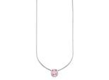 Kette mit Anhänger BRUNO BANANI "Schmuck Geschenk Silber 925 Halsschmuck Halskette Schlangenkette Stein", bunt (silberfarben, pink), Halsketten, Damen, Silber 925 (Sterlingsilber), L: 45, mit Zirkonia (synth.), Korund (synth.) oder Spinell (synth.)