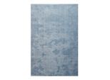 Teppich HOMIE LIVING "Sienna", blau (blau meliert), B:80cm H:20mm L:150cm, Polyester, Teppiche, Teppich, Hochflor, Microfaser, uni, weich & kuschelig, Wohnzimmer, Schlafzimmer