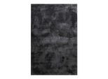 Teppich HOMIE LIVING "Pisa", grau (anthrazit), B:120cm H:25mm L:170cm, Polyester, Teppiche, Teppich, Hochflor, Microfaser, uni, weich, Shaggy, Wohnzimmer, Schlafzimmer