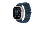 Apple Watch Ultra (2022) GPS + Cellular 49 mm - Titan Titan Natur - Ocean Armband Blau