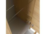 Hochschrank 120 cm weiss hochglanz mit Glaseinlagen