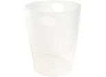Exacompta Papierkorb Ecobin Office, Volumen 15 l, mit Griffen, ohne Deckel, Blauer Engel, Ø 263 x H 335 mm, PP, frostweiss