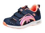 Klettschuh LICO "Freizeitschuh Rainbow V Blinky", Kinder, Gr. 24, blau, Synthetik, Schuhe Klettschuh