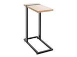 HAKU Beistelltisch, rechteckig, Stahlrohr pulverbeschichtet, melaminharzbeschichtet, B 240 x T 490 x H 640 mm, schwarz/Eiche hell