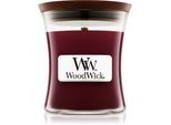 Woodwick Black Cherry geurkaars met een houten lont 85 g