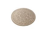 Teppich HEINE HOME Gr. 3, grau (taupe, ecru), H:10mm Ø:180cm, Wolle, Teppiche, Teppich