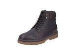 Schnürstiefelette RIEKER "Rieker Stiefelette Glattleder", Herren, Gr. 41, kastanie, Glattleder, Schuhe Schnürstiefelette