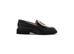 Leather Loafers With Decorative Buckle - Gr. 39 (EU) - in Schwarz