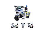 Chipolino Kinder Elektromotorrad Police 3 Räder Scheinwerfer Musikfunktion weiß