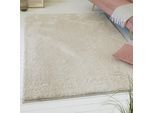 Hochflor-Teppich OTTO HOME "Nickolas, auch als Läufer erhältlich", beige (creme), B:160cm H:30mm L:225cm, Polypropylen, Teppiche, Langflor, Shaggy, weicher Hochflor, uni farben, mit Glanz, Wohnzimmer