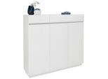 Xora Schuhschrank, Weiß, Holzwerkstoff, 10 Fächer, 2 Schublade(n) Schubladen, 135x123x35 cm, Typenauswahl, Beimöbel erhältlich, Garderobe, Schuhaufbewahrung, Schuhschränke