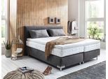 Boxspringbett "Ambiente, wahlweise in verschiedenen Größen & Farben", grau (anthrazit), B:175cm L:210cm, WESTFALIA SCHLAFKOMFORT, Komplettbetten, Boxspringbett, in verschiedenen Härtegraden, wahlweise mit Topper