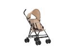 Lorelli Kinderwagen Buggy Vaya verstellbares Sonnendach, klappbar, Fußstütze beige/braun