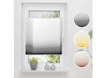 Plissee K-HOME "Farbverlauf Sunrise" Gr. 24, grau (grau, weiß), B:80cm H:210cm, Obermaterial: 100% Polyester, Plissees