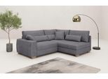Mr. Couch Ecksofa "Hilla L-Form, bis 140 kg belastbar" mit Taschenfederkern, wahlweise mit Bettfunktion