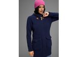 Fleecejacke POLARINO, Damen, Gr. 46, blau (marine), Fleece, Obermaterial: 100% Polyester, kontrastfarbene Details, unifarben mit Farbeinsatz, bequem hüftbedeckend, Jacken Fleecejacke, Fleece Jacke, innen mit Sherpa Fleece, Teddy Fell Imitat