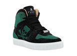 Philipp Plein Low-Top Sneaker - Hightop-Sneaker Notorious Mit Schmucksteinen - Gr. 45 (EU) - in Grün - für Damen