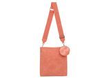Umhängetasche FRITZI AUS PREUSSEN "Brigitte x fritzi Special Ronja Cross", Mädchen, Gr. B/H/T: 8cm x 14cm x 27cm, rot (apricot), Kunstfaser, unifarben, Taschen Umhängetasche, mit abnehmbarem Anhänger