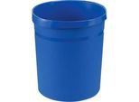 Papierkorb HAN GRIP, rund, Volumen 18 l, extra stabil, 2 Griffmulden, ohne Deckel, B 237 x T 312 x H 350 mm, Polypropylen, blau