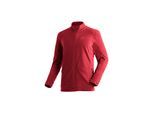 Fleecejacke MAIER SPORTS "Dennis Jacket M", Damen, Gr. 54, rot, 100% Polyester, hoch geschlossener Ausschnitt, Jacken Fleecejacke, Herren Midlayer, pflegeleichtes Fleece mit 2 RV-Taschen