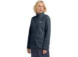 Fleecejacke JACK WOLFSKIN "MOONRISE FZ W", Damen, Gr. S (36), blau (midnight, sky), Oberstoff: 100% POLYESTER ; Futter 1: 100% POLYESTER, Jacken Fleecejacke