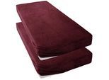 Bettlaken MY HOME "Desner3", rot (bordeaux), B:90cm L:200cm, Microfaser, Obermaterial: 100% Polyester, Bettlaken, Bettlaken, Mikrofaser, für Matratzen bis 20cm Höhe, Cashmere-Touch, Bettlaken