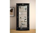 Vitrine FIF MÖBEL "STELLA", schwarz, B:86cm H:178cm T:38,2cm, Glas, Holzwerkstoff, Sicherheitsglas ESG, Schränke, Vitrine, Standvitrine/Glasvitrine 2x Glastür,perfekt für Sammler,Sammlervitrine