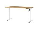 Schreibtisch Profi 2.0, elektrisch höhenverstellbar, B 1400 x T 800 x H 710 - 1190 mm, Grandson-Eiche/weiss