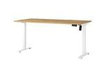 Schreibtisch Profi 2.0, elektrisch höhenverstellbar, B 1600 x T 800 x H 710 - 1190 mm, Grandson-Eiche/weiss
