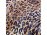 Musselin/Doppel-Gaze "Leo-Print", braun-color