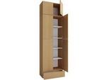 Mid.you Schuhschrank , Buchefarben , Kunststoff , 3 Fächer , 70x240x39 cm , Garderobe, Schuhaufbewahrung, Schuhschränke