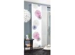 Flächenvorhang, Flieder, Textil, Kreise, 60x245 cm, mit Beschwerungsstab, Paneelwagen, Seidenoptik, Metallabschlussleisten, Wohntextilien, Gardinen & Vorhänge, Schiebegardinen